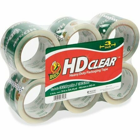 DUCK BRAND Packing Tape, 3inx55 Yards, Clear DUC307352